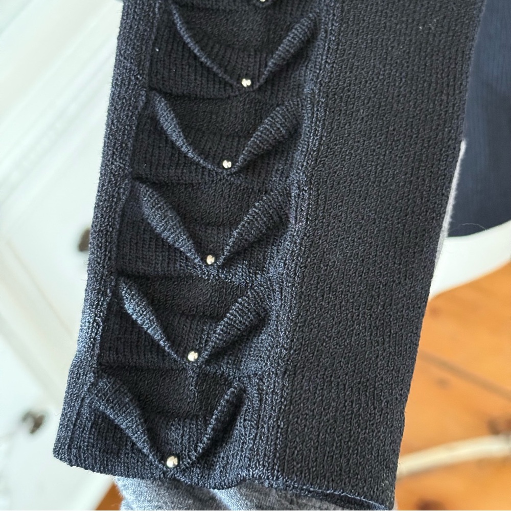 St.John Sport Black Knit Full Zip Jacket - Picture 8 of 11